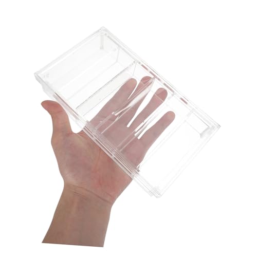Healifty Acrylic Incubation Tray with Lid, 6-Compartment Laboratory Specimen Box 6.6x3.8 for Fish Hatching and Experiment Observation