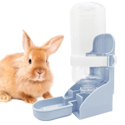 kathson Rabbit Water Bottle, 17oz Hanging Water Fountain Automatic Dispenser No Leak WaterFeeder for Bunny Chinchilla Guinea Pig Hedgehog Ferret, Blue - size: 1PCS Water Dispenser, Blue