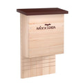 Bat House Bat Box Double Chamber Outdoor House Nursery Bat Shelter Habitat Big bat Box Handcrafted from Cedar Wood - Easy for Bats to Land and Roost - Weather Resistant & Ready to Install - color: Wood