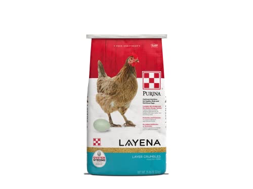 Purina Layena | Nutritionally Complete Layer Hen Feed Crumbles - Chicken Feed | 25 Pound (25 lb) Bag - size: 25 Pound (Pack of 1)