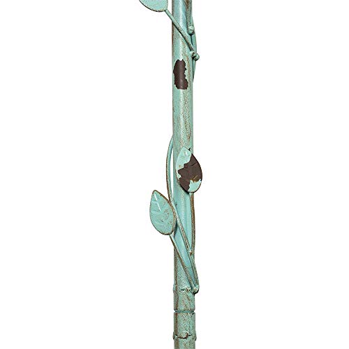 Bird Houses for Outside with Pole Metal Birdhouse Stakes Decorative Outdoor, Reclaimed Faucet Accent (Teal, 52") - style: Faucet