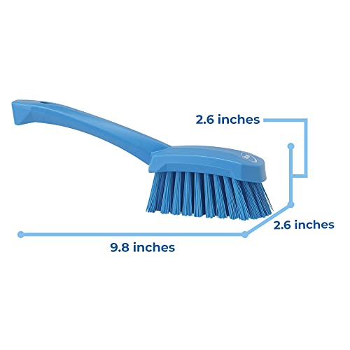 Vikan 41923 Brush,Washing,Stiff,10",PP/PBT,Blue - color: Blue