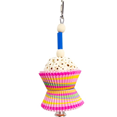 1561 Tutu Chew - Handcrafted Foraging Bird cage Toy, Natural sola Wood Balls, Bakery Grade Cup Cake Cups, Delightful pet Enticing Design, Great for Small to Med Size Birds, Budgie Cockatiel Finch - size: Single Tutu