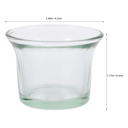 BESPORTBLE 4 Pack Oriole Feeder Replacement Cups Glass Bird Feeder Bowls for Outdoor Hanging Weather-Resistant Hanging Glass Bird Cups for Garden Patio Balcony 2.48 X 1.77 X 1.77 in