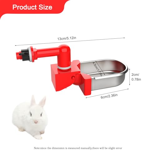 Metal Rabbit Chicken Water Cup Chicken Kettle DIY Rabbit Chicken Small Hamster Guinea Pig (Black, 6) - color: black, size: 6