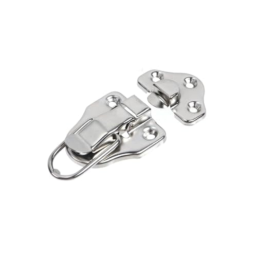 Geesatis 8 Pcs Metal Box Hasp Lock Toggle Latch Catch Decorative Hasp BoxLatch Hasps for Jewelry Wooden Case Boxes, with Mounting Screws, Silver - style: A-Silver
