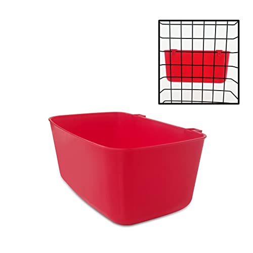 Feeder Waterer Chicken Food Water Cage Cups Puppy Cat Hanging Feeding Dish Rabbit Coop Bowl Watering Container Treats Drinker for Pigeon Bird Bath Basin Hamster Bed (21 FL.OZ. Pack of 6)