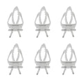 Birds Food Holder heyous 6pcs Bird Cage Food Holder Clips White Pet Parrot Fruit Vegtable Clips Cuttlefish Bone Feeder Device Pin Clamp Bird Cage Accessories