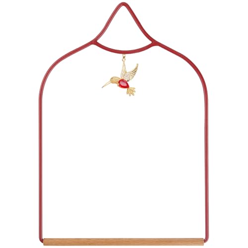 Hummingbird Swing - Metal Hummingbird Swings and Perches with Wooden Dowel for Outdoor Garden Patio Backyard Hanging, Bird Essentials