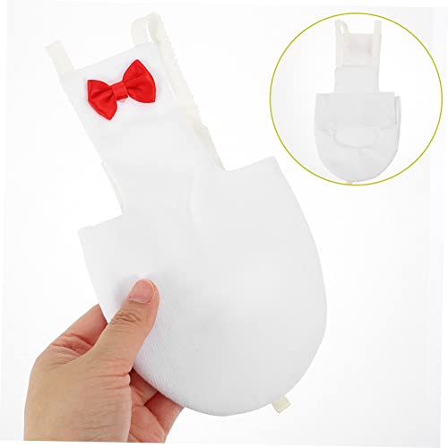 Yardwe Flight Bird Diaper Suit for Parrots Washable Nappy for Cockatiels Parakeets and Pigeons Soft Material Eye-catching Design White - size: 14x7cm