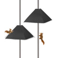 16 Inch Metal Squirrel Baffle for Bird Feeder Pole, Black, 2 Pack | Squirrel Proof Bird Feeders for Outdoors ,Hanging Feeders,0.6" - 1.38" Shepherd’s Hook,4x4 Wooden Posts and Tree Trunks - size: 2pcs