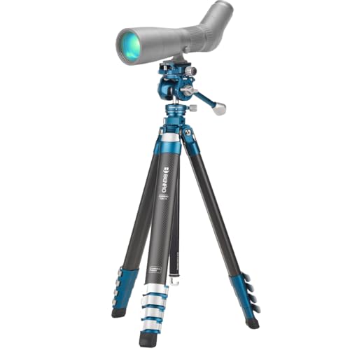 Benro CyanBird Pro Carbon Fiber Lightweight Tripod Kit for Birding & Wildlife for Scopes, Binoculars & Photography, Ball Head, Adjustable Legs, Arca-Swiss Plate, Flip Locks, 60" Max Ht, 9.9lb Payload