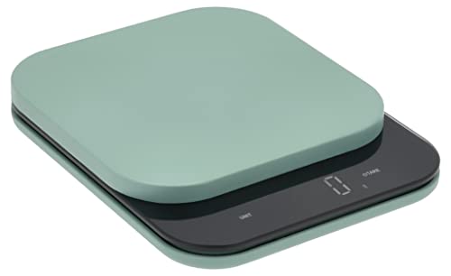 Rosti Mensura Kitchen Scale Accurate Measurements Made Effortless - Experience Precision Cooking with Battery - Powered Convenience - Requires 3 AAA Batteries for Reliable Performance (Nordic Green) - color: Nordic Green, size: 16.5 x 20.3 x 3cm