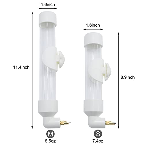 Bird Water Dispenser Parrot Waterer Automatic Bird Water Feeder for Medium Birds Parakeet Cockatiel Conure Caique (Medium) - size: Medium