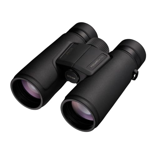 NIKON Monarch M5 Binoculars | Waterproof Fogproof ED Glass Optics with Dielectric Prism Coating | Bright High-Resolution Outdoor Binoculars for Birdwatching, Hiking & Wildlife, 12x42 | Long Eye Relief, waterproof, fogproof, ED Glass, rubber-Armored Binocu