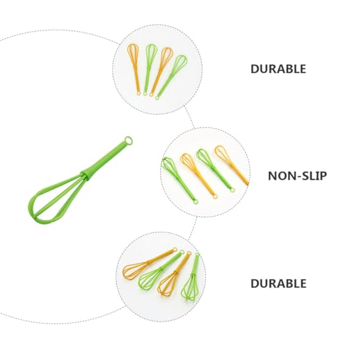 10pcs Multi-function Plastic Egg Whisk Set Manual Handheld Egg Mixer for Baking and Milk Frothing Household Kitchen Utensils Random Color