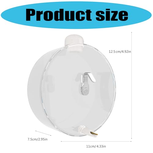 250ml Automatic Bird Water Dispenser with Touch Needle Mechanism Easy Refilling Waterer Bottle for Cage Mounting