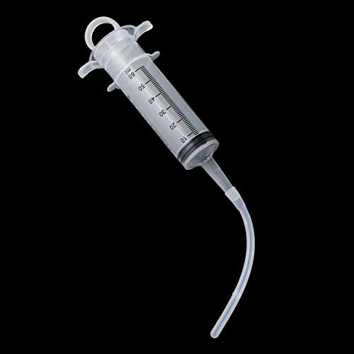 60ML Baby Bird Parrot Feeding Tubes | Liquid Medicine Feeder Push-tube Pet Cat Dog Feeding Medicine With 2 Pcs Stainless Steel Metal Feeding Spoon - size: 60ML