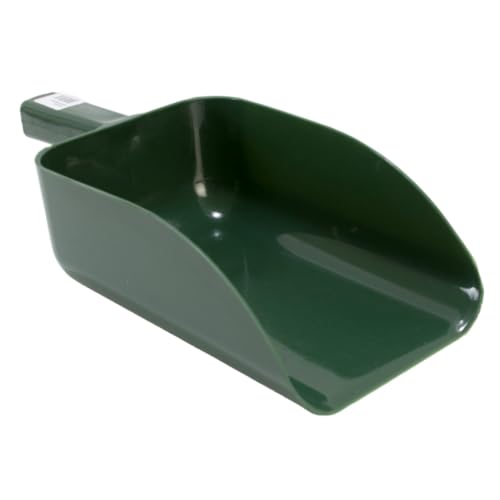 Jeffers Feed Scoop for Horses, Livestock, Pets, Chickens, Goats – 5 Pint 2.5 Quart Heavy-Duty Plastic Grain Scoop – Durable Farm Tool for Animal Feed, Barn, Stable, Garden, Dog Food - Hunter Green - color: Hunter Green Feed Scoop
