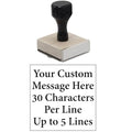 Infusion Custom Text Traditional Wood Stamp with Plastic Handle, 2" x 2" - size: 2" X 2"