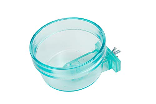 Lixit Quick Lock Removable Cage Bowls for Rabbits, Guinea Pigs, Gerbils, Ferrets, Dogs, Cats, Birds, and Other Small Animals - Made in USA (Blue, 20 Ounce) - size: 20oz