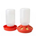 Chick Feeder and Waterer Set, Chicken Quail Feeder and Waterer Chicken Coop Accessories 8-Hole Compact Brooder Supplies for Chicks, Ducklings and Small Poultry