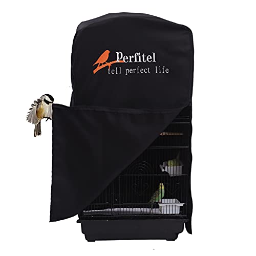 Bird Cage Cover Black Blackout Birdcage Cover (18.1x14.1x36 inch) | Durable Breathable Washable Material, Create Quiet Environmente - size: 18.1Lx14.1Wx36H