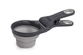 Dexas Popware for Pets Collapsible Klip Scoop, 3-in-1 Pet Food Scoop, Measuring Cup and Bag Clip, 2 Cup Capacity, Light Gray - color: Light Gray, size: 2 Cup Capacity
