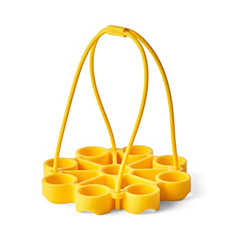 Cuisipro Silicone Egg Rack, 6.25x6.25x0.75in, Yellow
