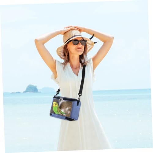 NUOBESTY Transparent Parrot Carrier Bag Capacity Portable Pet Bird Travel Pouch Handheld Outdoor Carrying Bag Breathable Scratch-Resistant Design for Travel