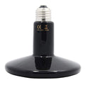 250 Watt Reptile Heat Lamp Bulb, No Light Infrared Ceramic Heat Emitter for Pets Terrarium Brooder Coop, Lizard, Aquarium, Lambs, Snake, Amphibian, Black - color: Black