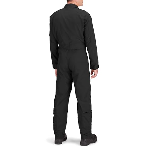 Propper Unisex Cotton Twill 27/P Flyers Coverall | Air Crew and Maintenance Flight Suit, For Men and Women - color: Black, size: Medium