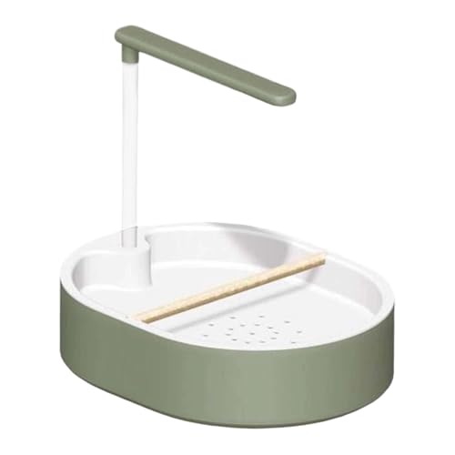 Gralara Automatic Bird Bathtub Bird Automatic Bath Shower Easy Setup Versatile with Parrot Perch Bath Tub for African Grey Parakeet