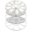 Teenyyou 3 Pcs 10 Egg Capacity Tray Jumbo Goose Turkey Peacock Egg Heavy Breeds Tray Compatible with JGT360 Nurture Right 360 Incubator Turner, White