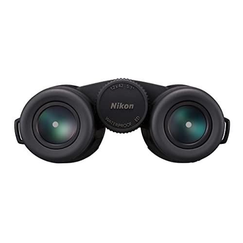 NIKON Monarch M5 Binoculars | Waterproof Fogproof ED Glass Optics with Dielectric Prism Coating | Bright High-Resolution Outdoor Binoculars for Birdwatching, Hiking & Wildlife, 12x42 | Long Eye Relief, waterproof, fogproof, ED Glass, rubber-Armored Binocu
