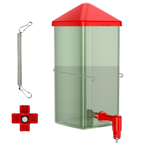 ZenxyHoC Baby Chick Waterer with Nipple Drinker 0.26 Gal (Green) | Versatile- and Horizontal Nipple Drinkers for Chick Flocks - color: Green, size: 0.26 Gal