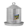 FARM-TUFF Galvanized Poultry Waterer, 5 Gallon Capacity - Double-Wall Poultry Fountain with Cone Top - Automatic Gravity-Fed Water Dispenser for Chickens, Ducks & Game Birds - size: 5 Gallon Capacity
