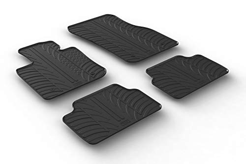 Gledring USA Custom Fit All-Weather Rubber Floor Mats Intended for Mini Cooper Hatch (5 Door) F55 2015-2022, No Trimming Required, Tailored Custom Fit, Protects from Rain, Mud, & Snow - color: Mini Cooper (F55) 5-door 2015-2022