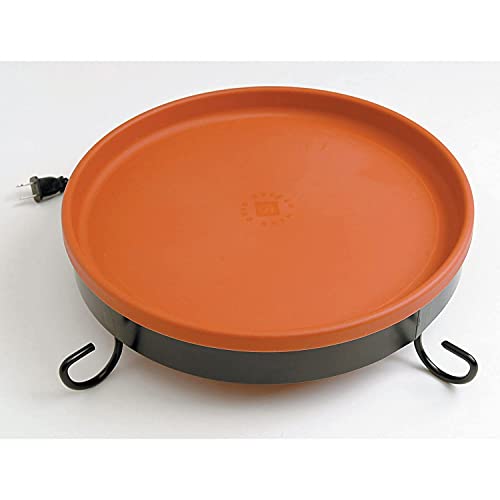 Farm Innovators BD-75 All Seasons 3 in 1 Outdoor 14 Inch Heated Birdbath with 3 Mounting Options, 75 Watts, Terracotta | Thermostatically controlled, innovative design allows for 3 different mounting options: deck, clamp and ground mounts - color: No Colo
