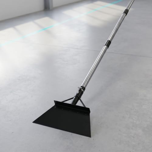 UPKOCH Chicken Litter Scoop with 65-inch Long Handle, Lightweight Iron and Stainless Steel Shovel for Poultry Manure and Cat Litter, Curved Blade Design for Easy Farm and Chicken Coop