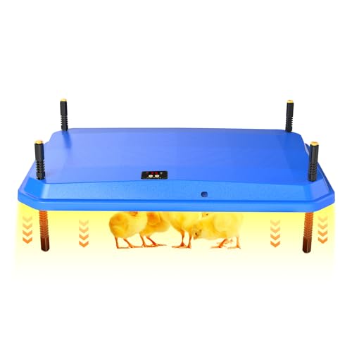 Chick Brooder Heating Plate, Brooder Heater for Chicks, Adjustable Temperature Height Adjustable Brooding Heater, Brooder Heat Plate Warmer for Baby Chick Duckling (Blue) - color: Blue