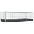 Large Outdoor Bird Aviary with Extension, 285.4" x 120.9" x 83.5" Galvanized Steel Walk-in Bird Cage, Heavy Duty Poultry Pen for Parrots, Chickens, Ducks, Rabbits - color: Silver-F