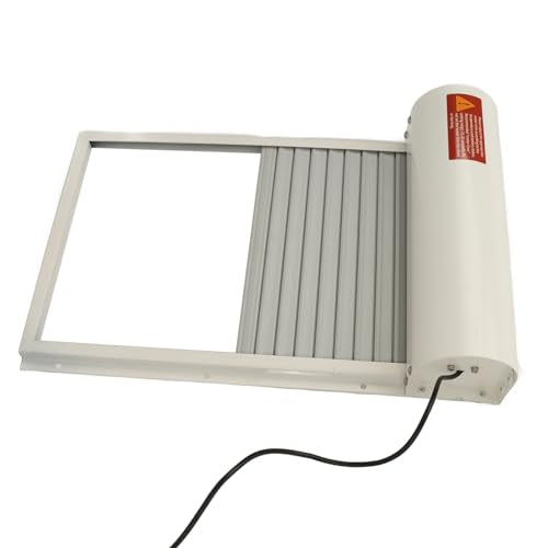 Automatic Chicken Coop Door Opener Battery Powered Timer LED Display with Programmable Controller for Chicken Duck Goose Poultry Coop (White) - color: White