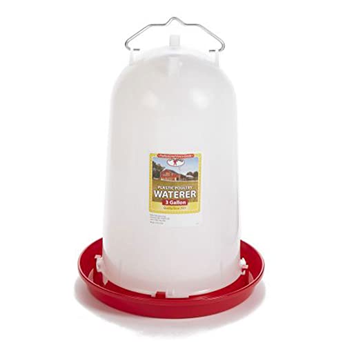 Little Giant Extra Large 3-Gallon Capacity Heavy-Duty Plastic Gravity Fed Poultry Waterer System (4 Pack)