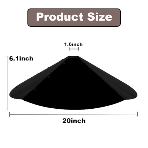20”Metal Squirrel Baffle for Bird Feeder Pole,Squirrel Guards with Stainless Steel Spring for Better Defense, Suitable for 0.4" to 1.55" Pole Or Shepherd Hooks. Matte Black