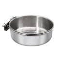 Large Bird Feeding Dish Cups with Clamp Holder, 1 Pack | Stainless Steel, Parrot Food Bowl Cage, For Cockatiel Parakeet Macaw Finches Lovebirds, Birdcage Coop Water Feeder - color: 1 Pack, size: Large