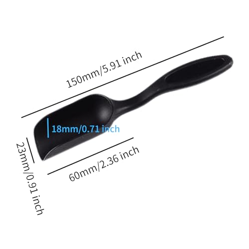 10Pcs NINGDAN Mini Shovel,Plastic Mini Gardening Shovel Spoons Soil Scoops,Cultivation Digging Transplanting Tools for Succulents Potted Flowers,Milk Powder/Coffee Beans Scoops (All Black) - color: All black
