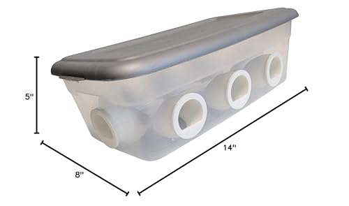 8 Port 6 Quart Quail & Chick Port Feeder NO Waste Feed Saver for Coturnix, Chicken