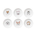 Funny Dogs Head and Butt Pattern Ceramic Sauce Dishes, Seasoning Dishes, Sushi Soy Dipping Bowls, Appetizer Plates, Dessert Plates, Little Cat Bird Feeding Bowls, Set of 6-Dogs-3.5 Inch - color: Dogs, size: 3.5 Inch