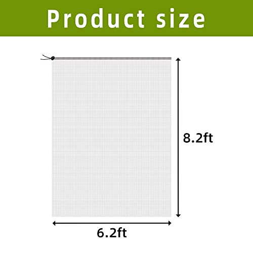 PURPLE STAR 1N 6.2 x 8.2 Feet Insect Bird Barrier Netting Mesh with Drawstring, Garden Bug Netting Plant Cover for Protect Plant Fruit Flower from Insect Bird - color: 6.2x8.2 Ft